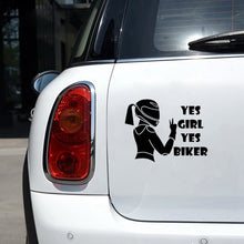 Load image into Gallery viewer, Motorcycle Sticker Respect For Bikers and YES Girls YES Bike Reflective Car Stickers Moto Auto Decal Funny JDM Vinyl Styling
