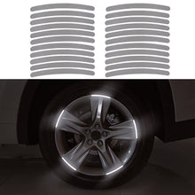 Load image into Gallery viewer, 22pcs Car Wheel Hub Strong Reflective Sticker Tire Rim Reflective Strips Luminous Sticker for Night Driving Car-Styling Accessories
