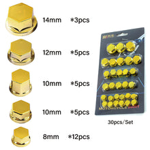 Load image into Gallery viewer, 30pcs/Set Motorcycle modification parts Accessories Head screw cover Nut Cap Cover Decorative Parts For Yamaha Kawasaki Honda
