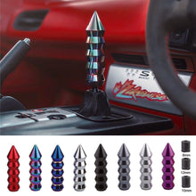 Load image into Gallery viewer, 5.7inch 14.6cm Gear Shift Knob Pointed End Cone Manual Transmission Aluminum Shifter Lever Knob Gear Bamboo Style
