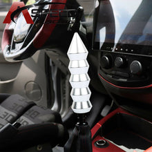 Load image into Gallery viewer, 5.7inch 14.6cm Gear Shift Knob Pointed End Cone Manual Transmission Aluminum Shifter Lever Knob Gear Bamboo Style
