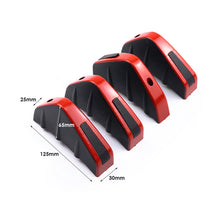 Load image into Gallery viewer, 4pcs Universal Car Modified Rear Bumper Diffuser Spoiler Black＆Red ABS Rear Bumper Lip Diffuser Wing Splitter Anti-collision

