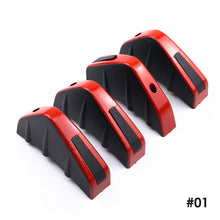 Load image into Gallery viewer, 4pcs Universal Car Modified Rear Bumper Diffuser Spoiler Black＆Red ABS Rear Bumper Lip Diffuser Wing Splitter Anti-collision
