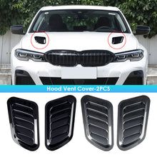 Load image into Gallery viewer, 2Pcs Universal Car Decorative Cell Air Flow Intake Hood Scoop Bonnet Carbon Fiber Vent Cover Stickers Decoration Styling

