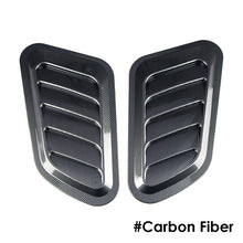 Load image into Gallery viewer, 2Pcs Universal Car Decorative Cell Air Flow Intake Hood Scoop Bonnet Carbon Fiber Vent Cover Stickers Decoration Styling
