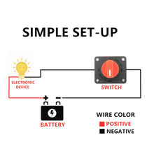 Load image into Gallery viewer, 12V 100A Battery Isolator Disconnect Cut Off Switch Portable Waterproof Auto Car Truck Yacht Boat Camper Battery Cut Off Power
