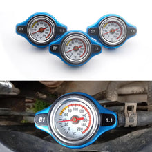 Load image into Gallery viewer, 0.9Bar 1.1Bar 1.3 Bar Thermost Radiator Cap Tank Cover Water Temperature Gauge Cover Racing Car Big or Small Head

