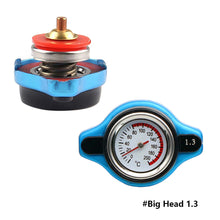 Load image into Gallery viewer, 0.9Bar 1.1Bar 1.3 Bar Thermost Radiator Cap Tank Cover Water Temperature Gauge Cover Racing Car Big or Small Head

