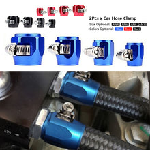 Load image into Gallery viewer, 2Pcs Hose Clamp AN4 AN6 AN8 AN10 Fuel Pipe Clip Oil Water Tube Hose Fittings Finisher Clamps Hex Finishers
