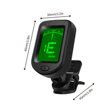 Load image into Gallery viewer, Universal Guitar Tuner Digital LCD Clip-on Equal Temperaments Bass Violin Ukuele Tuner Chromatic 360 Degree Rotatable Sensitive
