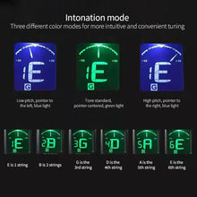 Load image into Gallery viewer, Universal Guitar Tuner Digital LCD Clip-on Equal Temperaments Bass Violin Ukuele Tuner Chromatic 360 Degree Rotatable Sensitive
