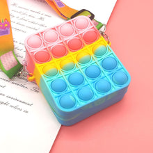 Load image into Gallery viewer, Pop It Sling Bag Unicorn Kids Bag Silicone Bag Strawberry Bag Fidget Bubble Push Stress Relief Toy Bag Kids Girls Cute Storage Bag
