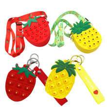 Load image into Gallery viewer, Pop It Sling Bag Unicorn Kids Bag Silicone Bag Strawberry Bag Fidget Bubble Push Stress Relief Toy Bag Kids Girls Cute Storage Bag
