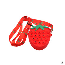 Load image into Gallery viewer, Pop It Sling Bag Unicorn Kids Bag Silicone Bag Strawberry Bag Fidget Bubble Push Stress Relief Toy Bag Kids Girls Cute Storage Bag
