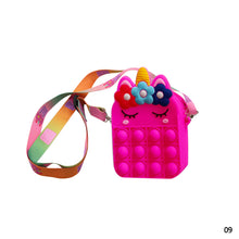Load image into Gallery viewer, Pop It Sling Bag Unicorn Kids Bag Silicone Bag Strawberry Bag Fidget Bubble Push Stress Relief Toy Bag Kids Girls Cute Storage Bag
