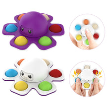 Load image into Gallery viewer, Pop It Stress Relief Silicone Interactive Flip Octopus Change Faces Spinner Push Pops Bubble Spinner Fidget Toys
