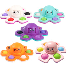 Load image into Gallery viewer, Pop It Stress Relief Silicone Interactive Flip Octopus Change Faces Spinner Push Pops Bubble Spinner Fidget Toys
