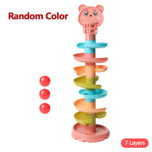 Load image into Gallery viewer, Baby Puzzle Kids Fun Track Turn Around 0-3 Years Old Track Rolling Ball Mental Sliding Ball Tower Early Education Assembling Diy Toys
