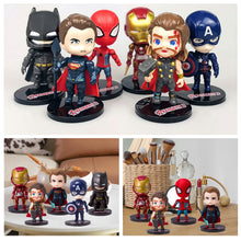 Load image into Gallery viewer, The Avengers Iron Man Batman Spiderman Marvel Justice League Alliance Doll Toys Action Figure Model Cake Decorations Gift for Children
