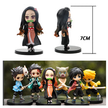 Load image into Gallery viewer, 6PCS Demon Slayer Action Figures Miniatures Figurine Model Kimetsu No Yaiba Mini Tanjirou Nezuko Kyoujurou Giyuu Doll
