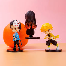 Load image into Gallery viewer, 6PCS Demon Slayer Action Figures Miniatures Figurine Model Kimetsu No Yaiba Mini Tanjirou Nezuko Kyoujurou Giyuu Doll
