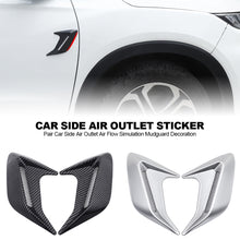 Load image into Gallery viewer, Pair Car Side Air Outlet Air Flow Simulation Mudguard Decoration Air Inlet Sticker Shark Gill Exterior
