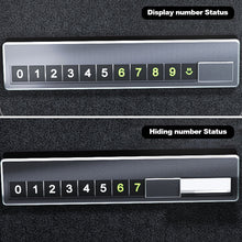 Load image into Gallery viewer, Car Phone Number Card Plate Hidden Switch Plate Number Card Metal Alloy Temporary Parking Card Sticker Styling
