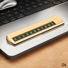 Load image into Gallery viewer, Car Phone Number Card Plate Hidden Switch Plate Number Card Metal Alloy Temporary Parking Card Sticker Styling

