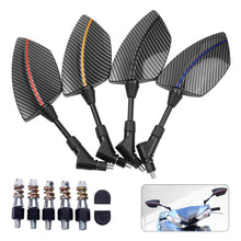 Load image into Gallery viewer, 2Pcs Universal Carbon Fiber Motorcycle Motorbike Rearview Rear View Side Mirror 10mm For Mavericks N series, Mavericks G series
