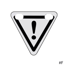 Load image into Gallery viewer, Outdoor Cycling MTB Bicycle Frame Saddle Suspension Highlight Night Reflective Triangle Board Safety Warning Sign Sticker
