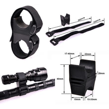 Load image into Gallery viewer, Multifunctional Bicycle Tourch Mount Holder Bike Lock Clamp Flashlight Strap Clip Magic Tape Bicycle Accessories
