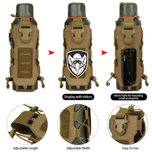 Load image into Gallery viewer, Portable Outdoor Tactical Molle Water Bottle Nylon Pouch 300ML-850ML Canteen Cover Holster Travel Kettle Bag With Molle System
