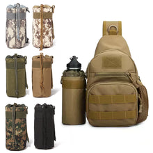 Load image into Gallery viewer, Tactical Hunting Water Bottle Bag Molle Kettle Pouch Holder Camping Cycling Bottle Bag Drawstring Pouch Bag
