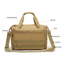 Load image into Gallery viewer, 600*900D Tactical Range Bag Molle System Waterproof Gun Shooting Pistol Case Pack Khaki Hunting Accessories Tools Bag Camping
