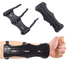 Load image into Gallery viewer, Adjustable Leather Archery Equipment Arm Guard Protection Forearm Bow Arrow Hunting Shooting Training Accessories Protector
