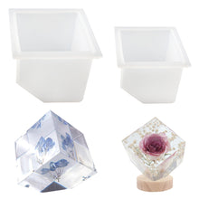 Load image into Gallery viewer, Geometric Cube Shape Silicone Mold DIY Desk Decoration Ornament Craft Mould Mirror Effect Crystal Mold Eposy Tool
