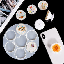 Load image into Gallery viewer, DIY Epoxy Phone Stand Silicone Mold Resin Heart Phone Holder Mould Irregular Marble Decor Resin Silica Mold
