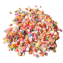Load image into Gallery viewer, 1000pcs Polymer Clay Slices Epoxy Fillings DIY Resin Craft Nail Art Decoration Material Accessories Flower Cartoon Animal Filling
