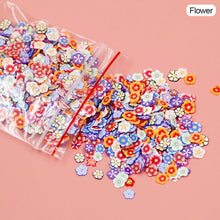 Load image into Gallery viewer, 1000pcs Polymer Clay Slices Epoxy Fillings DIY Resin Craft Nail Art Decoration Material Accessories Flower Cartoon Animal Filling
