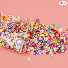 Load image into Gallery viewer, 1000pcs Polymer Clay Slices Epoxy Fillings DIY Resin Craft Nail Art Decoration Material Accessories Flower Cartoon Animal Filling
