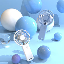Load image into Gallery viewer, Portable USB Chargeable Mini Fan Handheld Fans with Base Summer Outdoor Portable Hand Hold Fan with Phone Holder
