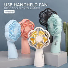 Load image into Gallery viewer, Portable USB Chargeable Mini Fan Handheld Fans with LED Light Summer Electric Fan Outdoor Indoor Desktop Fan
