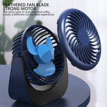 Load image into Gallery viewer, USB Chargeable Fan Mute 360 Degree Rotation Desktop Mini Fan Portable 2000mAh Electric Fan Students School Fan Offfice Fan
