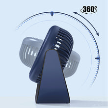 Load image into Gallery viewer, USB Chargeable Fan Mute 360 Degree Rotation Desktop Mini Fan Portable 2000mAh Electric Fan Students School Fan Offfice Fan
