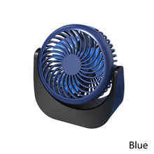 Load image into Gallery viewer, USB Chargeable Fan Mute 360 Degree Rotation Desktop Mini Fan Portable 2000mAh Electric Fan Students School Fan Offfice Fan

