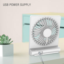 Load image into Gallery viewer, USB Chargeable Fan Mute Ultra Thin Desktop Mini Fan Portable Outdoor Indoor Electric Fan Offfice Fan School Students Fan
