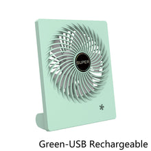 Load image into Gallery viewer, USB Chargeable Fan Mute Ultra Thin Desktop Mini Fan Portable Outdoor Indoor Electric Fan Offfice Fan School Students Fan
