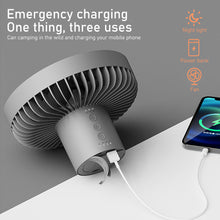 Load image into Gallery viewer, Multifunction Eletric Fan Appliance USB Chargeable Tripod Stand Desk Fan with Night Light Outdoor Camping Ceiling Fan
