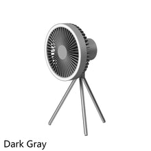 Load image into Gallery viewer, Multifunction Eletric Fan Appliance USB Chargeable Tripod Stand Desk Fan with Night Light Outdoor Camping Ceiling Fan
