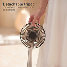 Load image into Gallery viewer, Multifunction Eletric Fan Appliance USB Chargeable Tripod Stand Desk Fan Outdoor Camping Ceiling Fan
